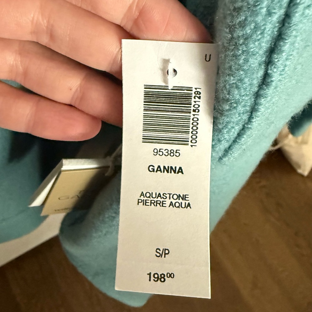 Aritzia Wilfred Ganna Turquoise Shirt Jacket Oversized size small NEW WITH TAGS - Picture 6 of 9